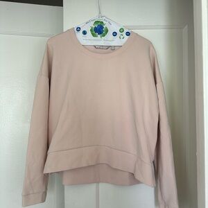 Athleta Light Pink Crew Neck Top